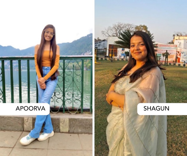 Photo des deux étudiantes indiennes : Apoorva et Shagun