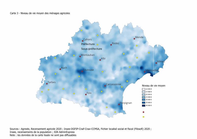 Les données de la carte lissée ne sont pas diffusables