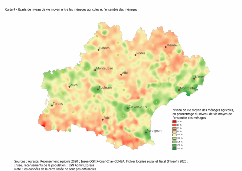 Les données de la carte lissée ne sont pas diffusables