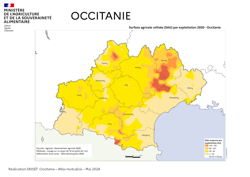 Image 2 : SAU moyenne par exploitation