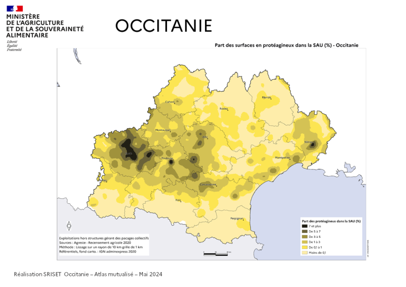 Image 4 : Part des surfaces en protéagineux dans la SAU